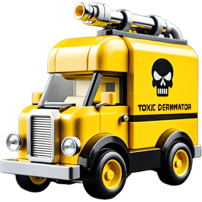 Heroic Lego SuperBug Ron’s toxic-oozing exterminator thorax superminator antique tall moving van hot rod(motto: We come You pay) emoji