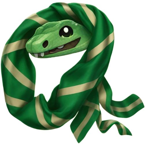 Slytherin snake with hogwarts scarf emoji