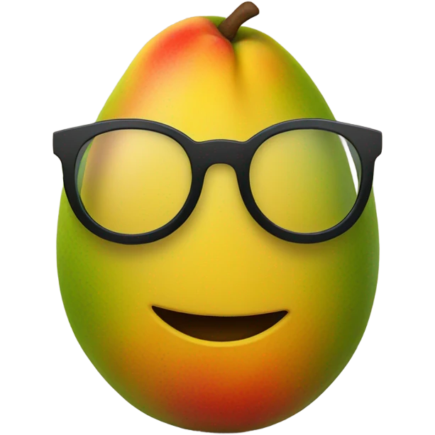 mango with glasses emoji