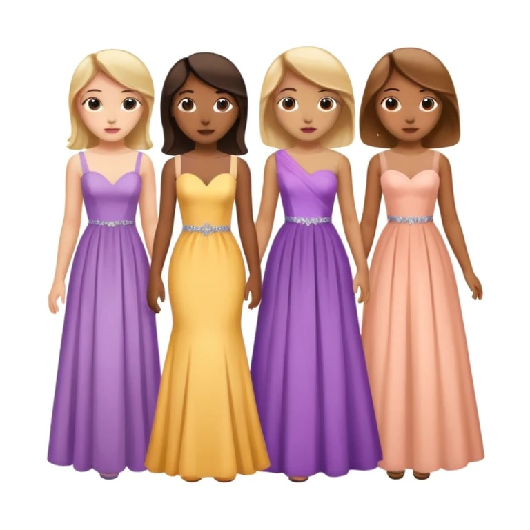 girls in a prom emoji