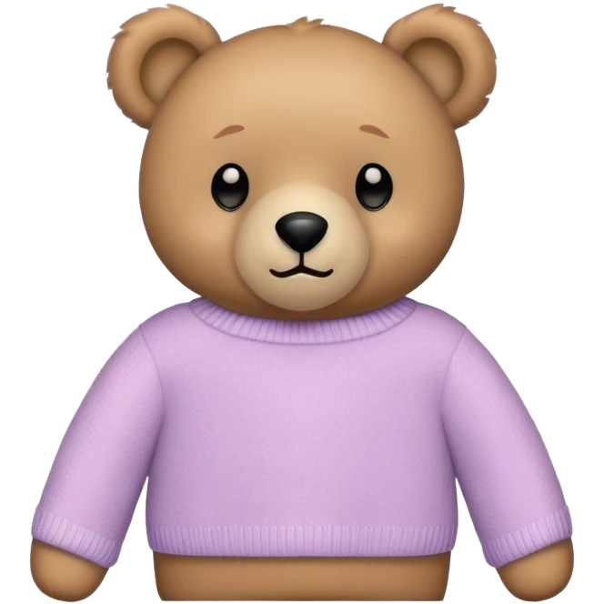 
teddy bear in a pastel sweater emoji