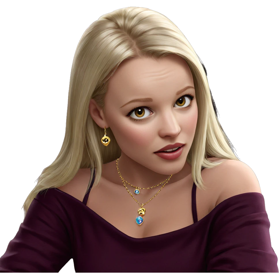 blonde girl with jewelry emoji