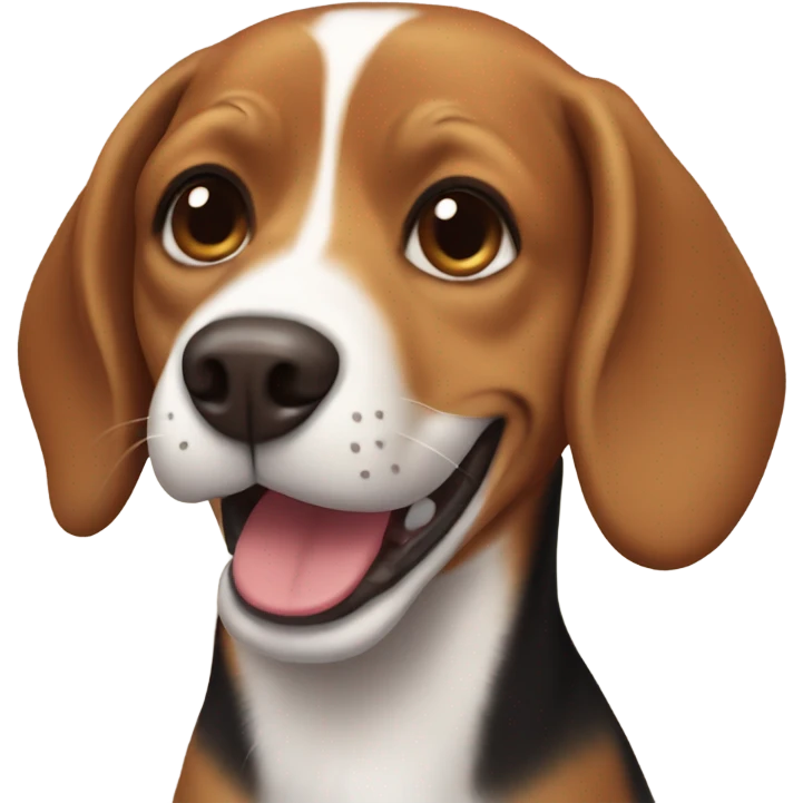 Happy brown beagle  emoji
