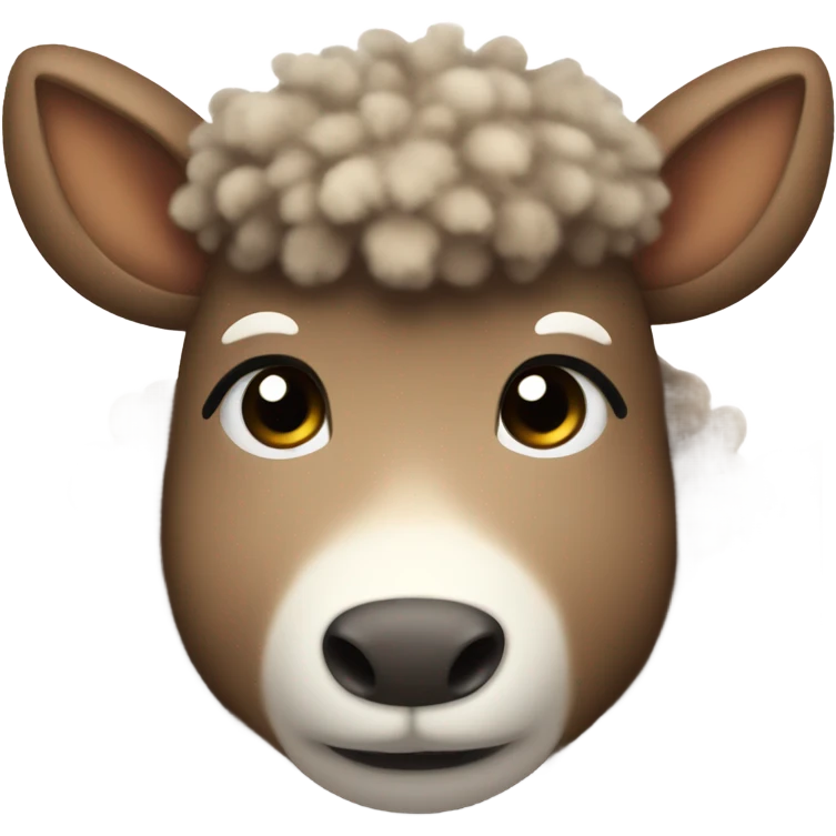 Cute fluffy reindeer emoji
