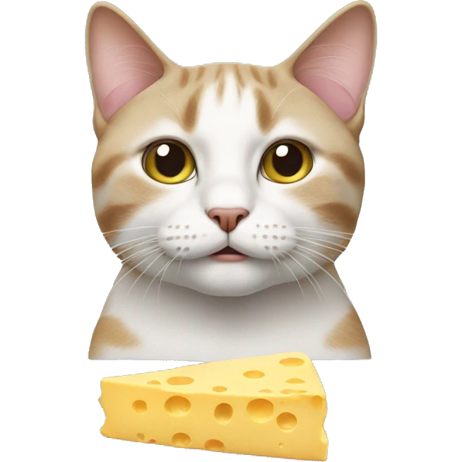 British cat with leak of cheese emoji