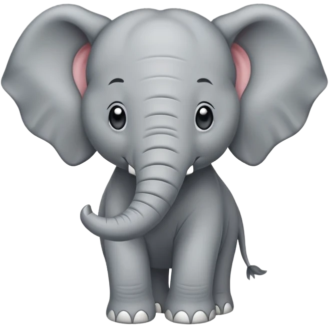 cute elephant with trunk emoji