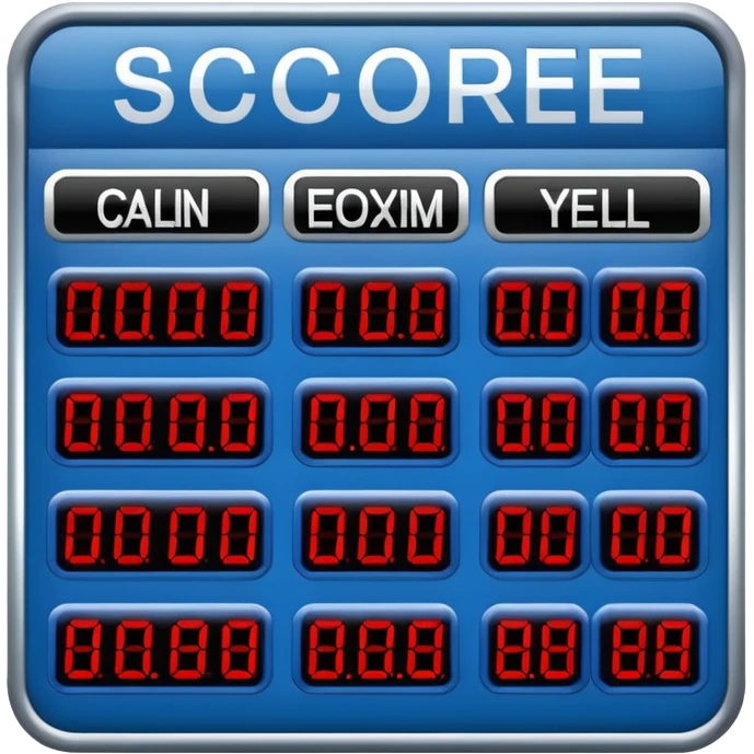 american football score board blue (#00A3E0) and red (#F9423A) emoji