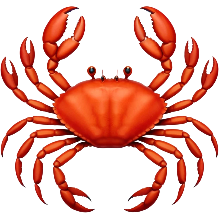 A live crab with only eight legs and two pincers emoji