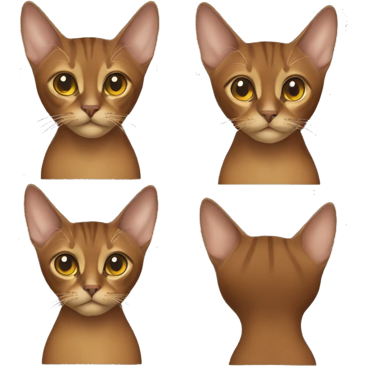 Abyssinian cat emoji