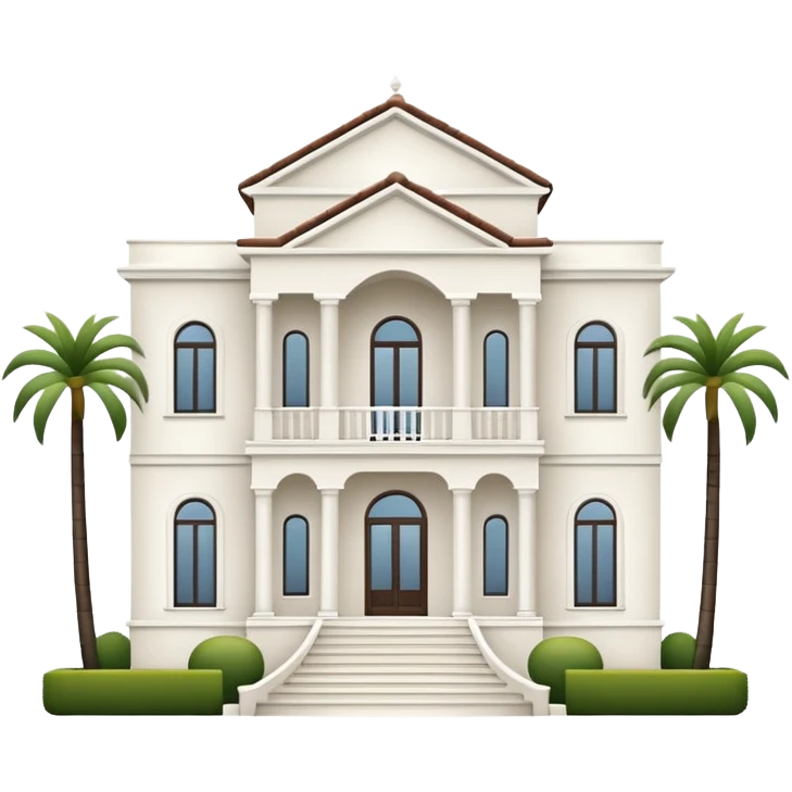 white 3 floor modern luxurious villa emoji