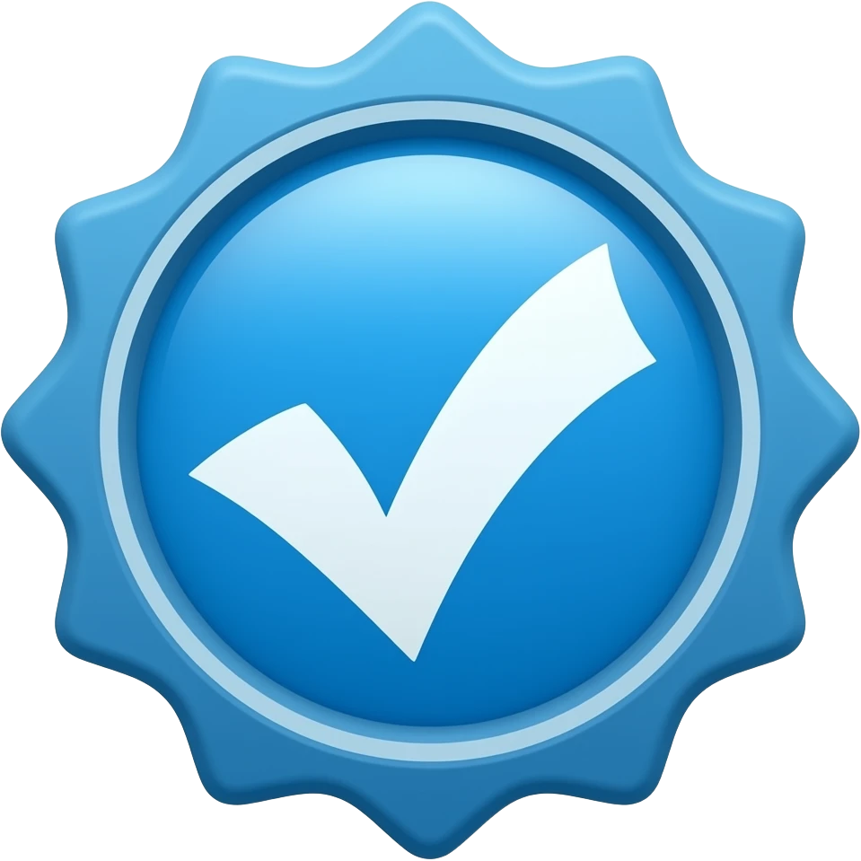 Verificado azul emoji
