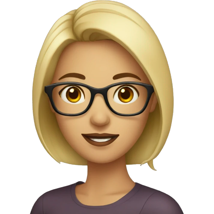 blog woman with glasses  emoji