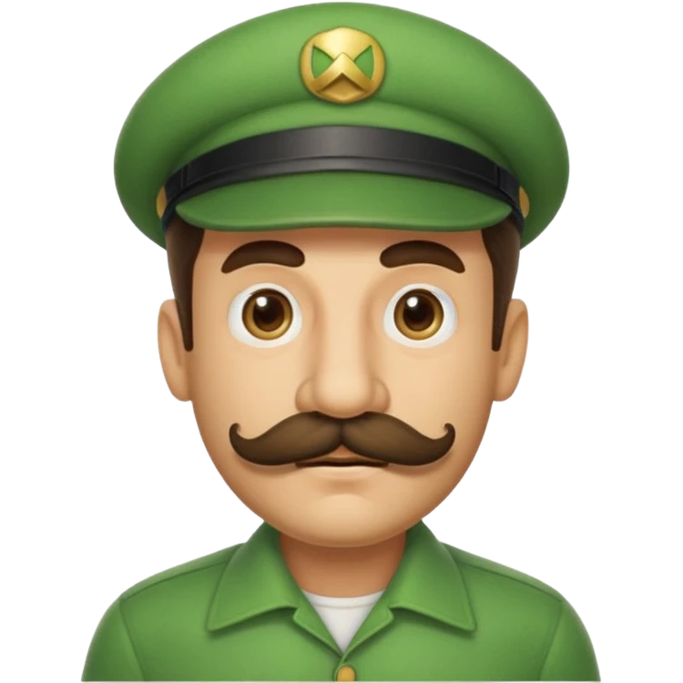 luigi with a  big mustache emoji
