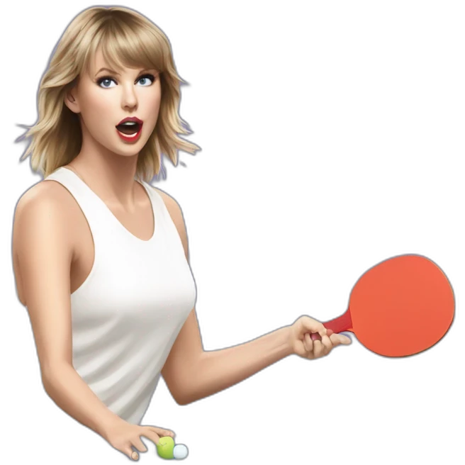 Taylorswift-playing-ping-pong emoji