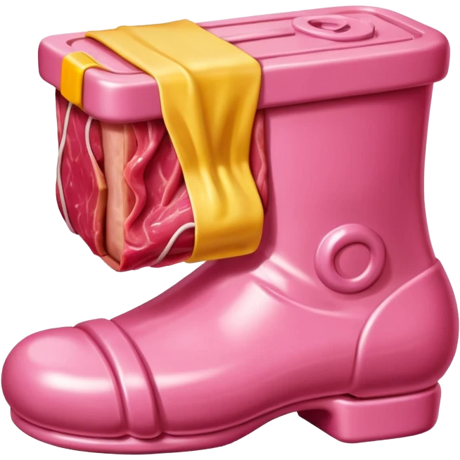 Jeff Koons style spam meat foot sculpture  emoji