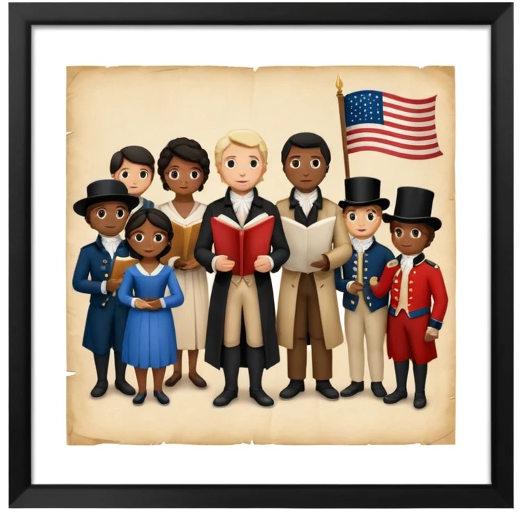 The colonies of America declare independence from Great Britain, by asserting their rights

 emoji