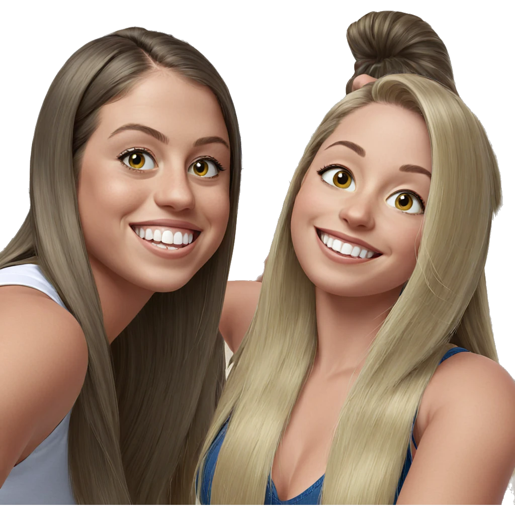 happy girls with blonde hair emoji