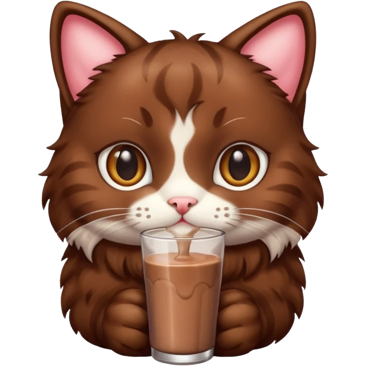 Chocolate milk cat emoji