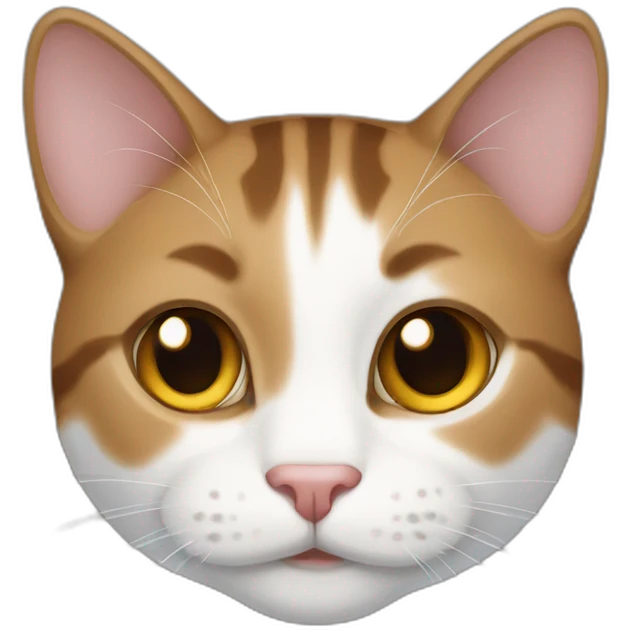 tabby brown and white cat emoji