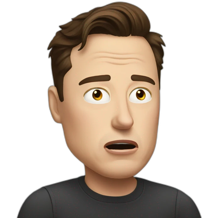 Elon Musk exasperated emoji