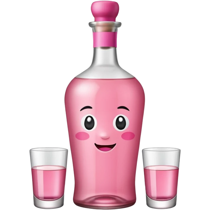Pink soju bottle emoji
