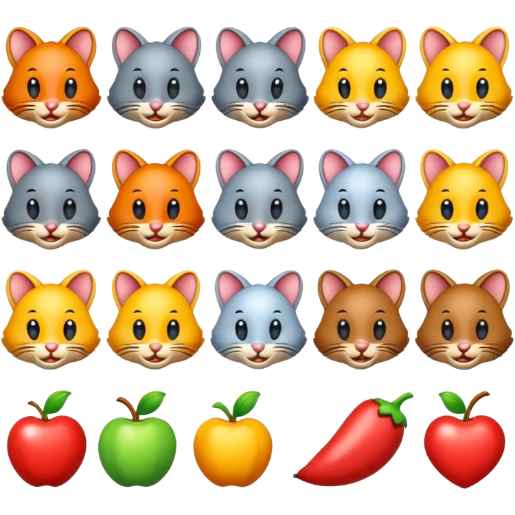 tom and jerry  game 3d icons emoji
