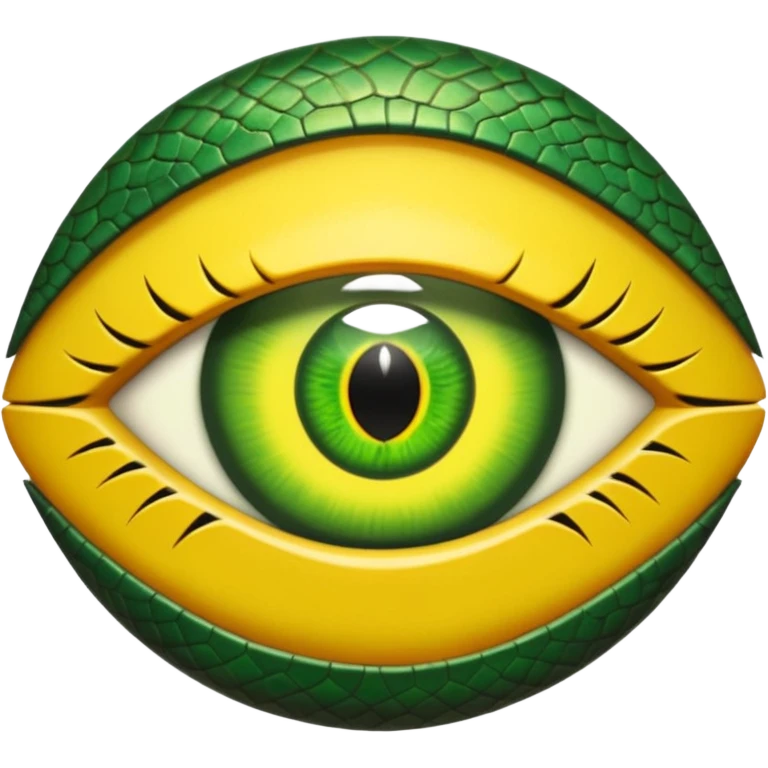 Realistic Cat-Reptile slit pupil eye in a circle  emoji