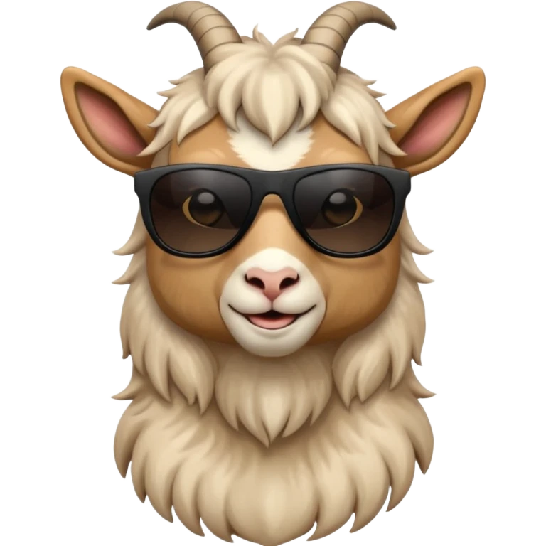 Goat with black sunglasses  emoji