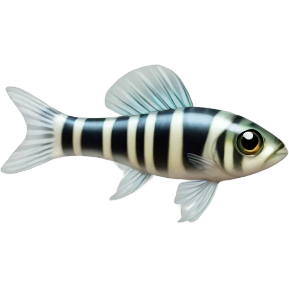Danio rerio zebrafish female with horizontal stripes emoji