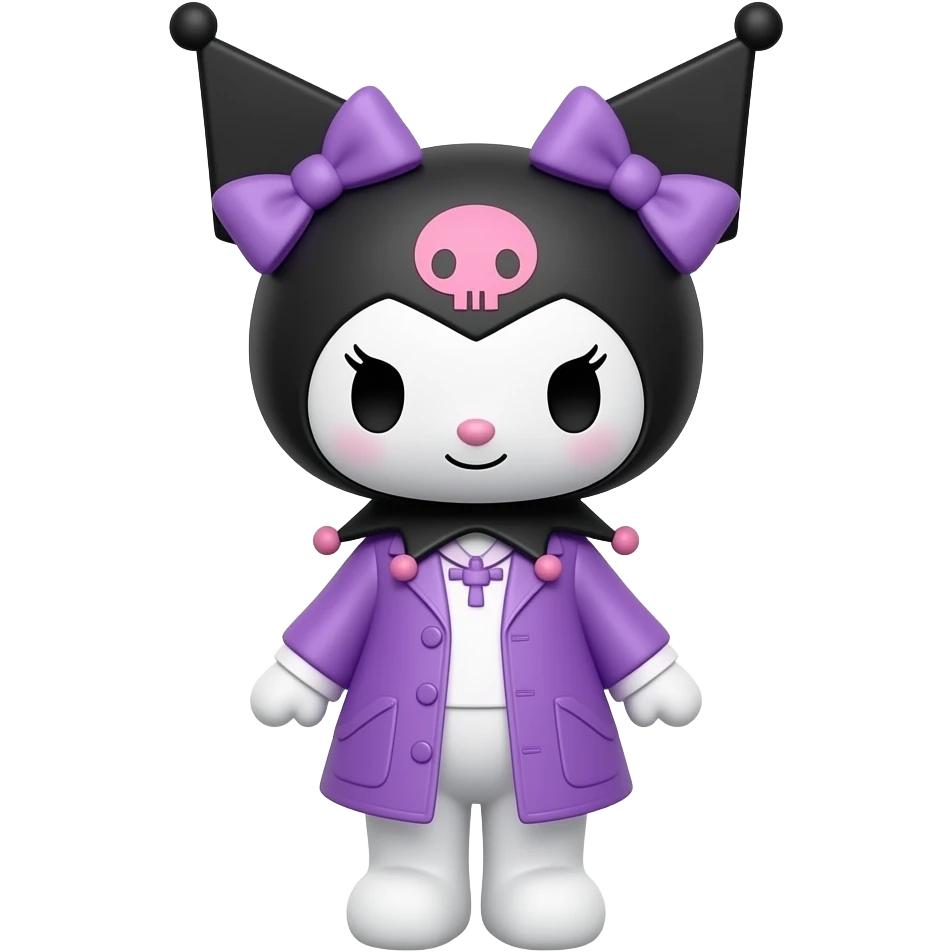 kuromi purple. standing up emoji