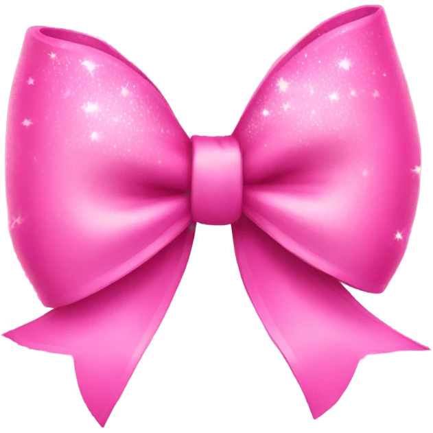 A pink Bow with sparkles emoji