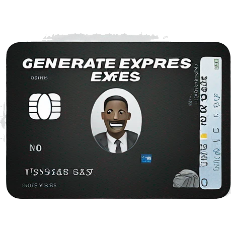 Generate a black American Express card  emoji