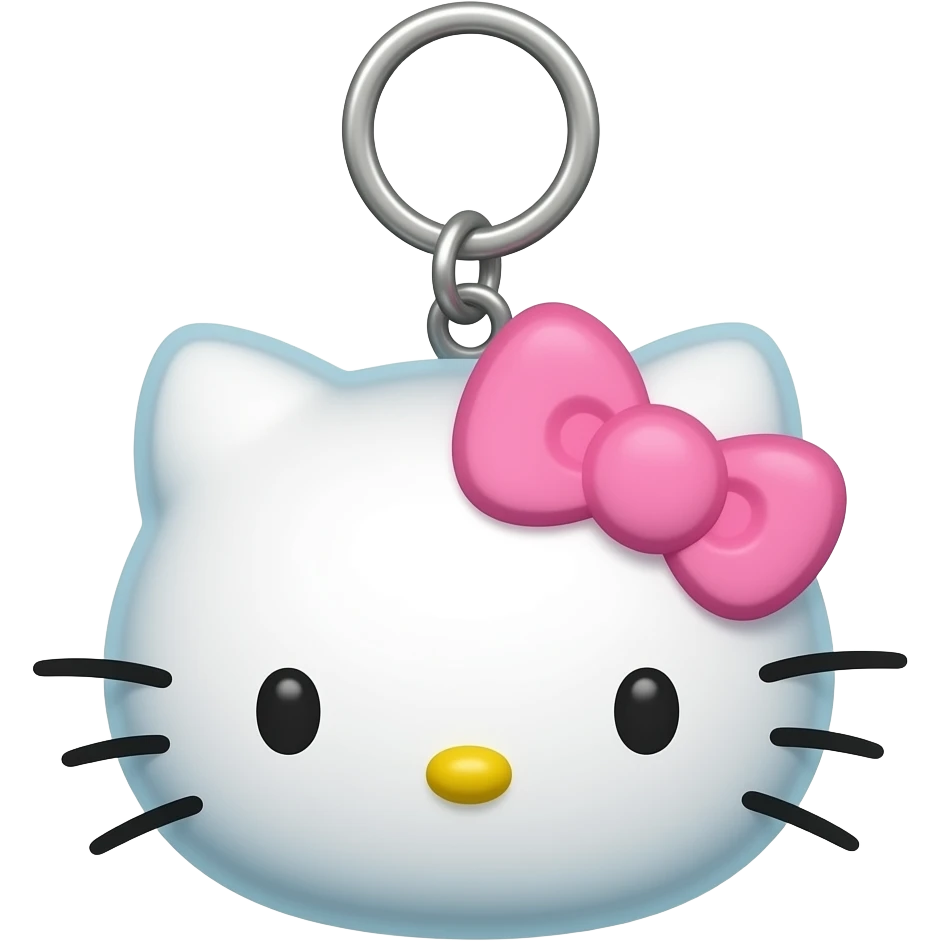 Pastel colored hello kitty keychains emoji