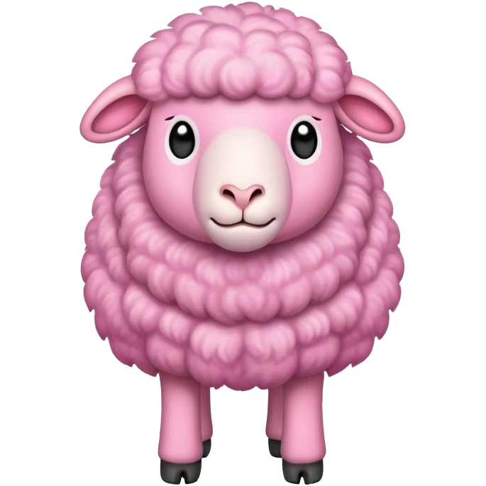 Pink sheep emoji