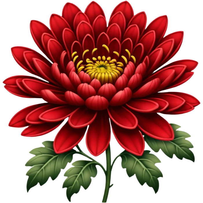 chrysanthemum flower red tattoo emoji