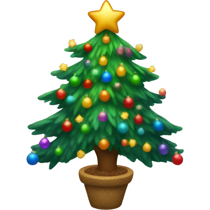 Rainbow Christmas tree emoji