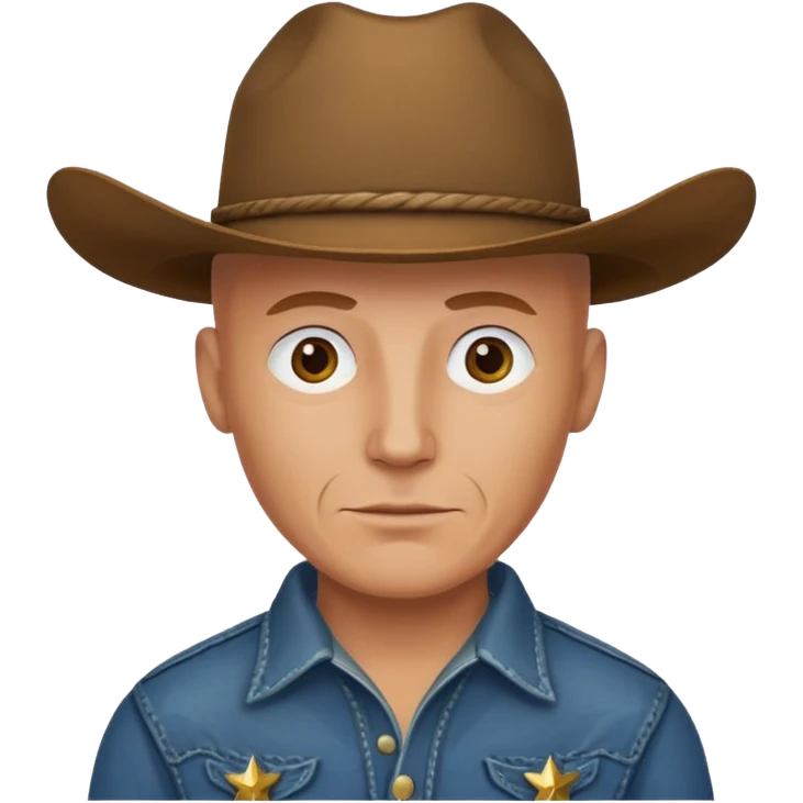 BALD COW BOY WITHOUT HAT emoji