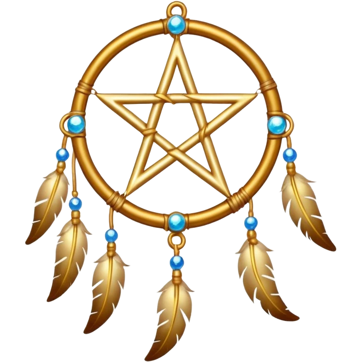 Star-shaped golden bright divine shimmering shiny sparkly glittery glowing glossy dreamcatcher  emoji