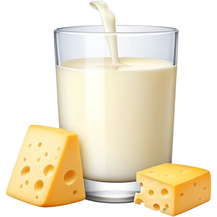 glass of milk and cheese emoji