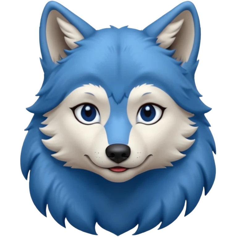 A female feminine blue wolf  emoji