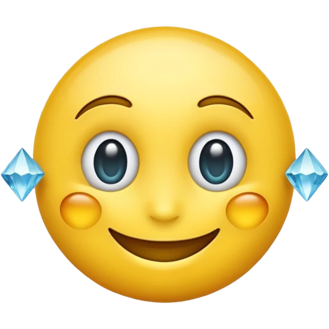 Smiling emoji with diamond eyes emoji