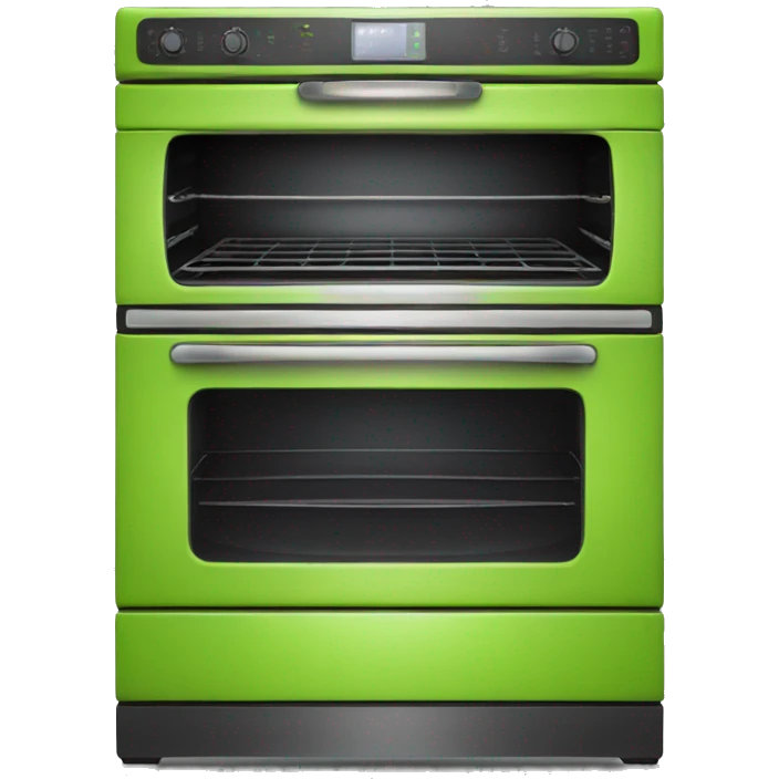 Realistic lime green oven isolated.  emoji