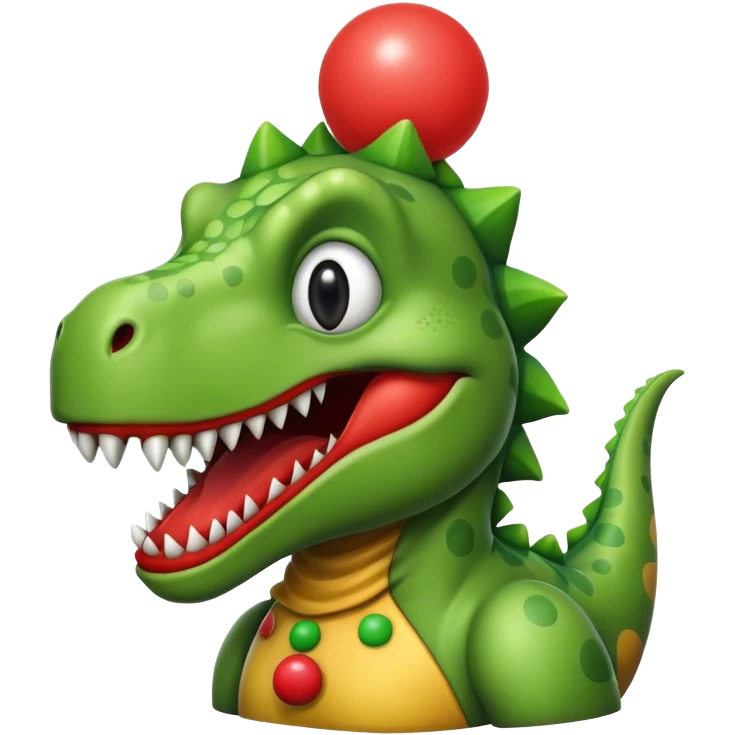 dinosaur clown  emoji