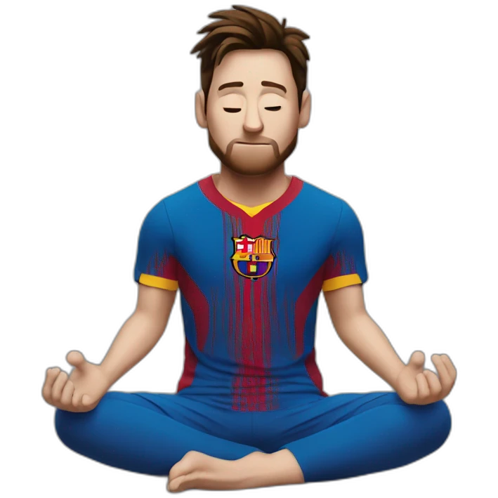 messi meditando emoji