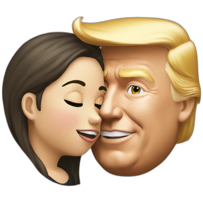 trump kissing his daughter, positivity, inclusiveness emoji