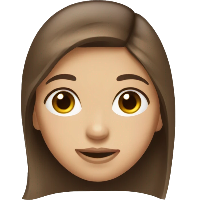 girl brown hair haze eyes emoji