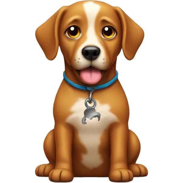 Dog with poop emoji