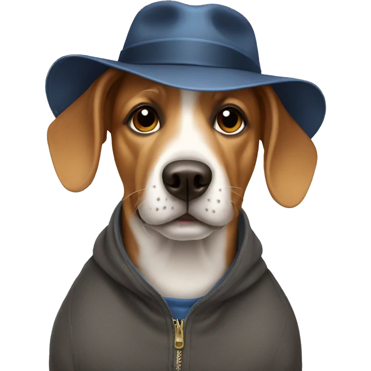 Dog wearing a hat emoji