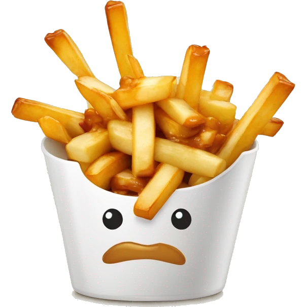 poutine qui mange une poutine emoji