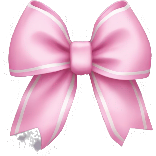 Pink and white bows emoji